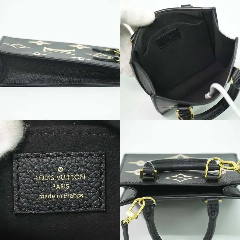 Louis Vuitton Monogram Empreinte Petit Sac Plat Bicolor Giant Bag Black - Picture 3 of 7
